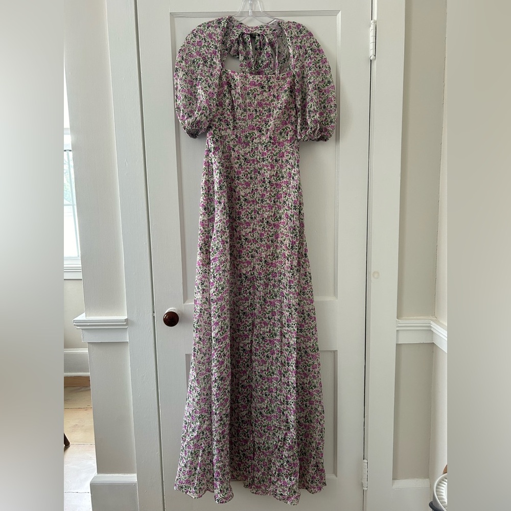 NWT Pearl by Lela Rose Floral Crepe Maxi Dress